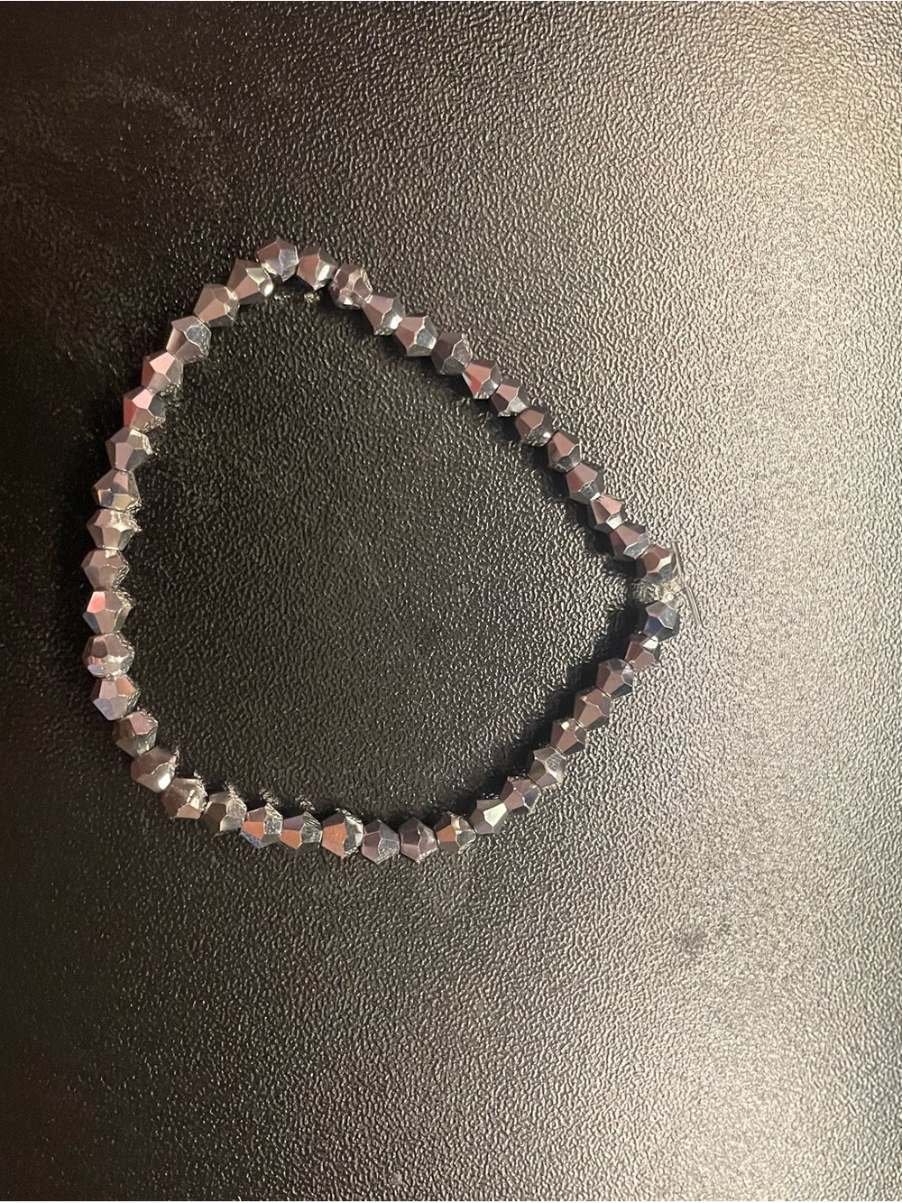 Faceted Hematite Bead Stretch Bracelet - Women's Jewelry